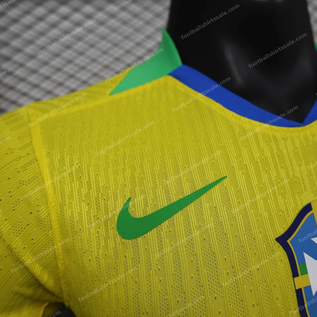 2025 Brazil Home Soccer Jersey – Player Version - Detail 7