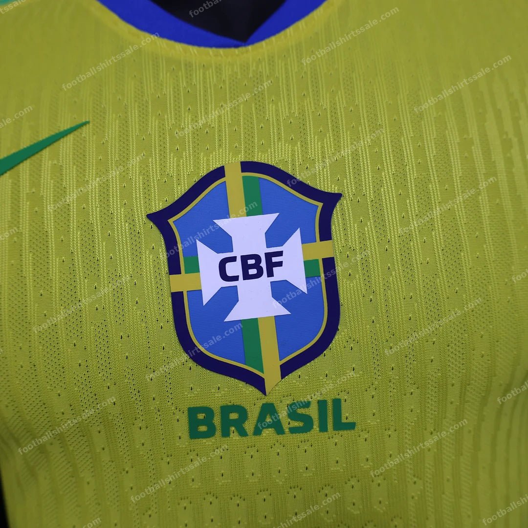 2025 Brazil Home Soccer Jersey – Player Version - Detail 8