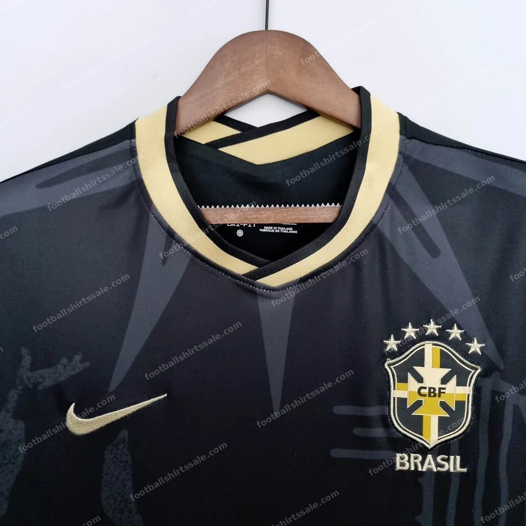 2022 Brazil Special Edition Black Soccer Jersey - Detail 2