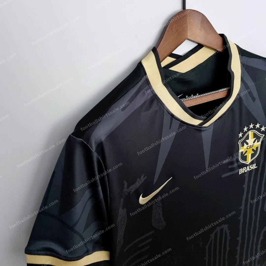 2022 Brazil Special Edition Black Soccer Jersey - Detail 3
