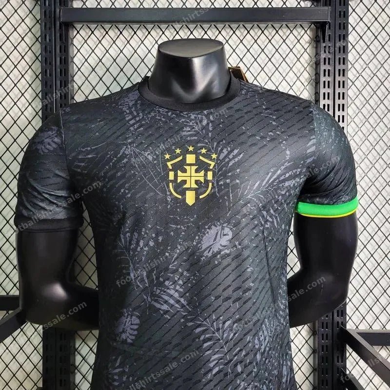 2023 Brazil Special Edition Black Soccer Jersey – Player Version - Detail 2