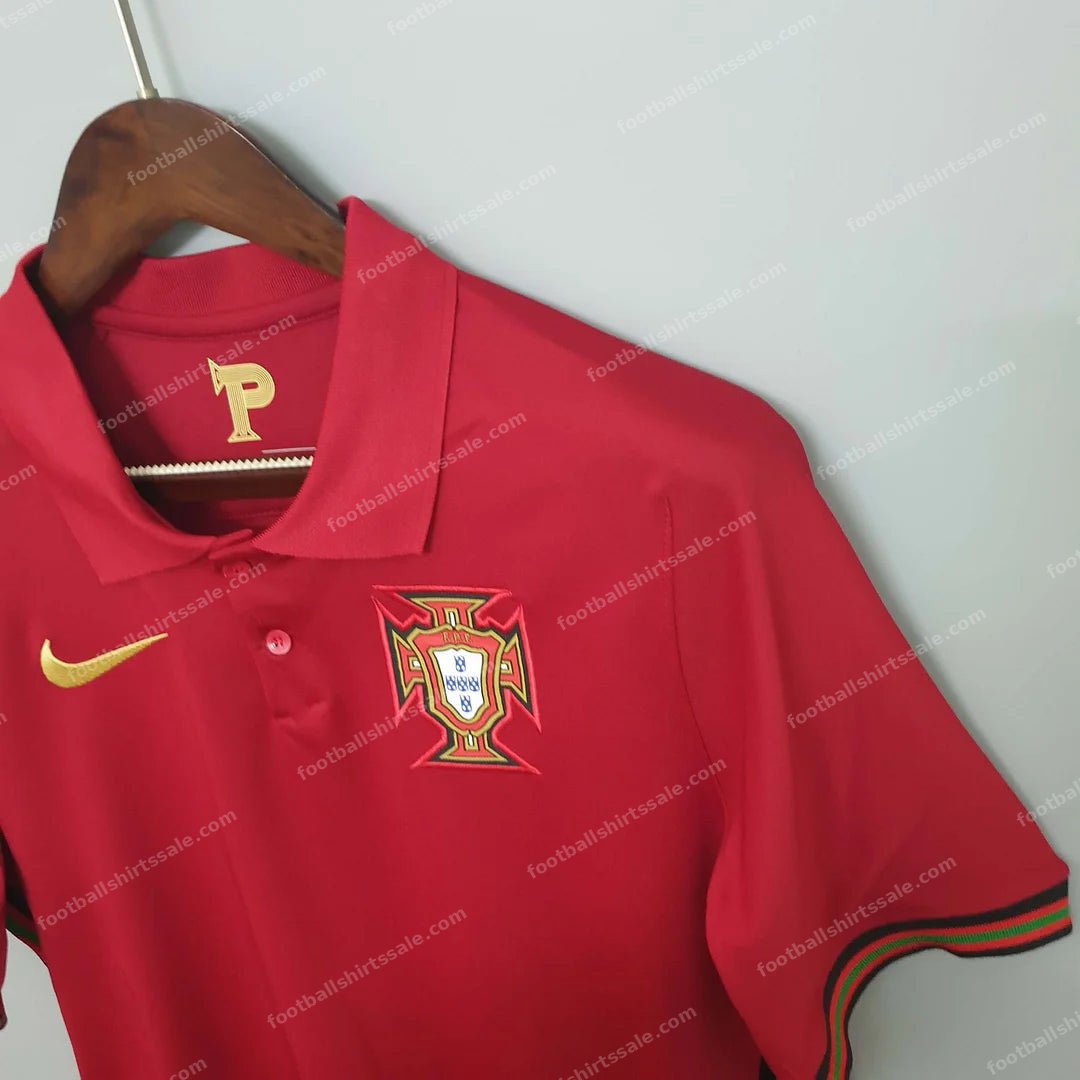 2020 Football Shirt Portugal Red Home - Detail 5