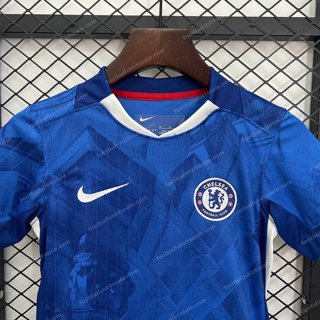 2025/2026 Chelsea Home Football Shirt Kids Size - Detail 1