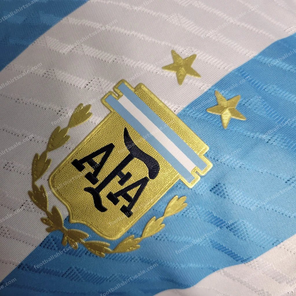 2022 FIFA World Cup Argentina National Team Jersey Home – Player Version - Detail 4