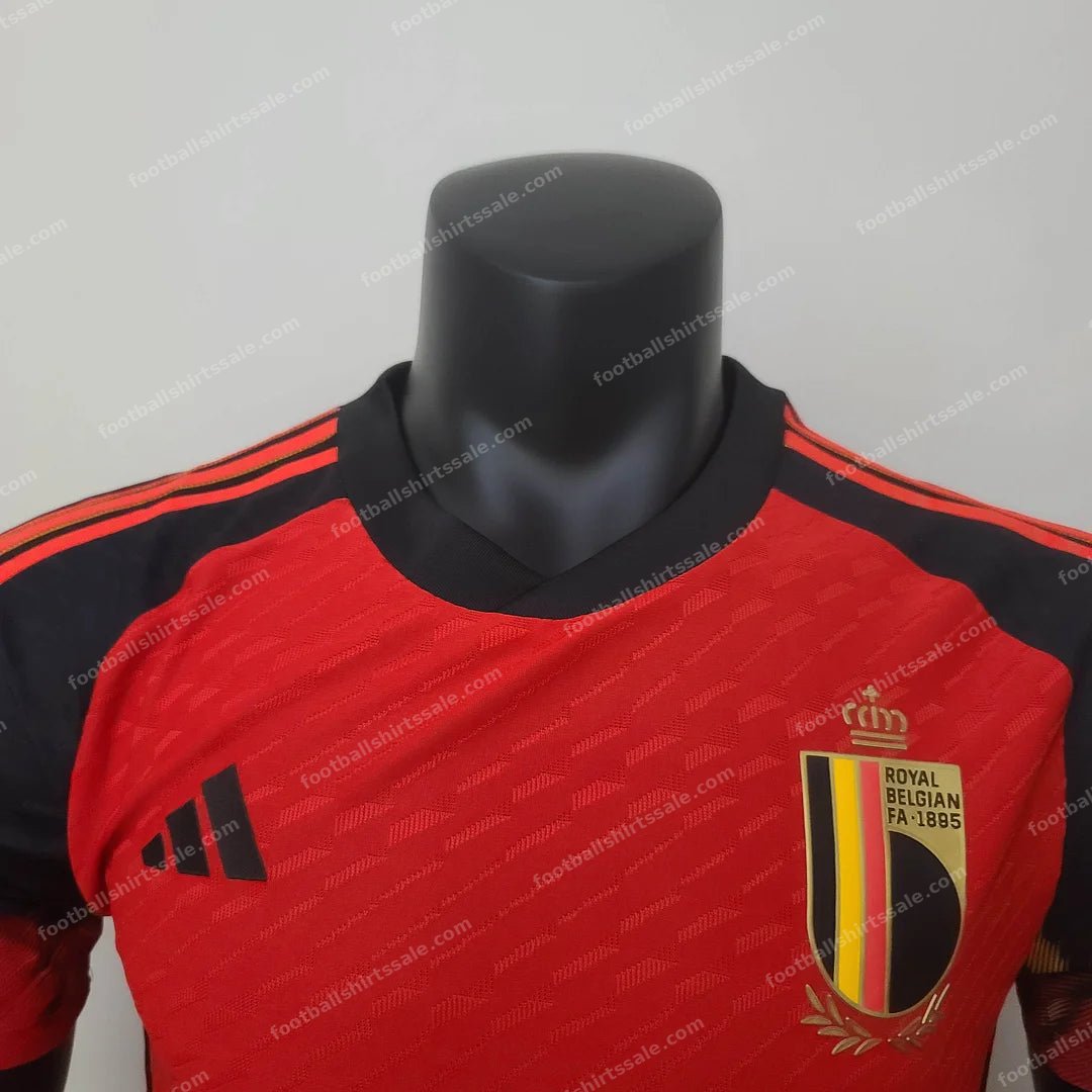 2022 FIFA World Cup Belgium Home Soccer Shirt – Player Version - Detail 2