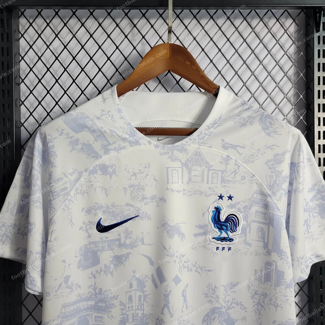 2022 FIFA World Cup France Away Football Shirt White - Detail 2