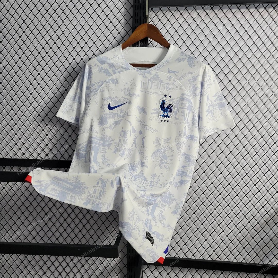 2022 FIFA World Cup France Away Football Shirt White - Detail 3