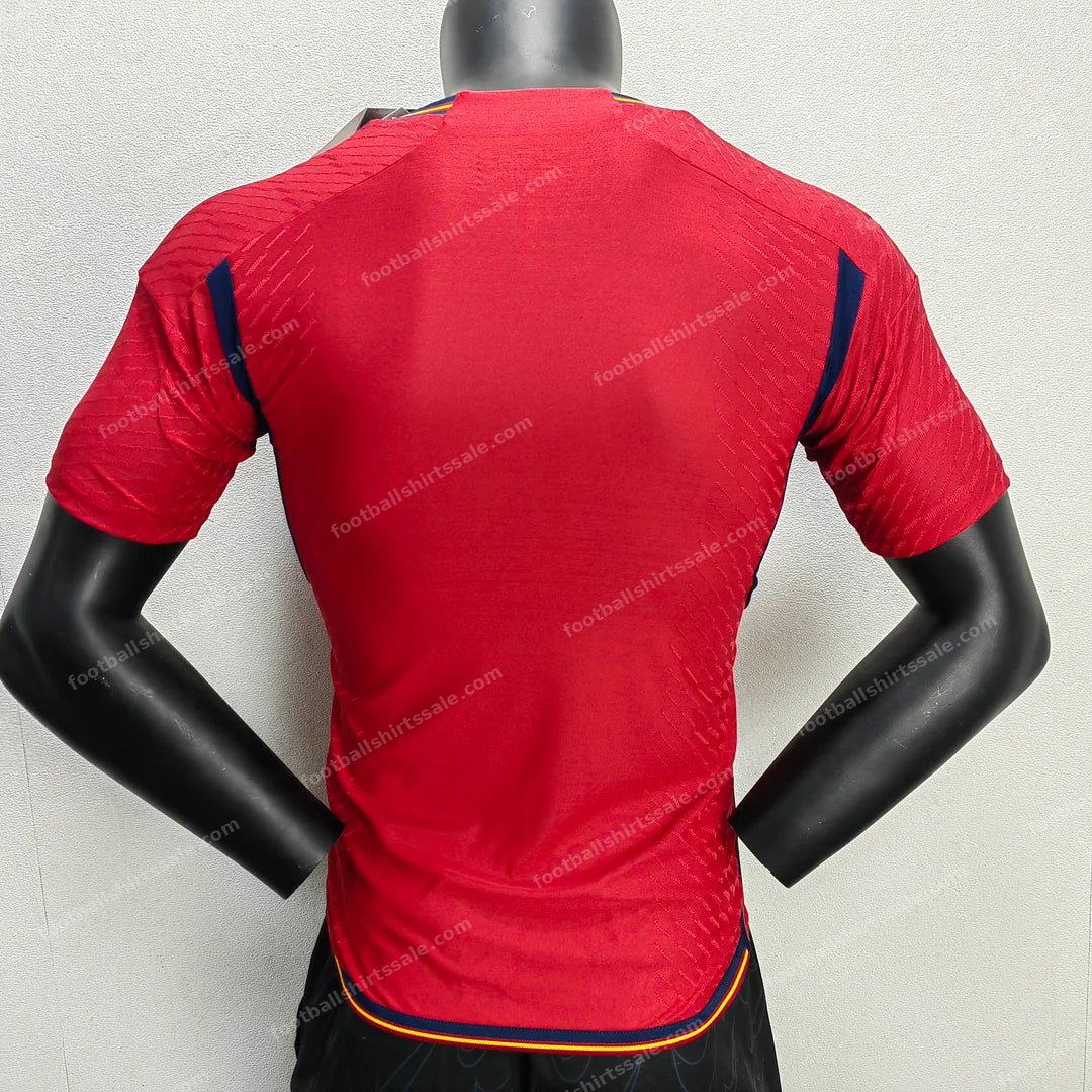 2022 FIFA World Cup Spain Home Soccer Shirt – Player Version - Detail 1