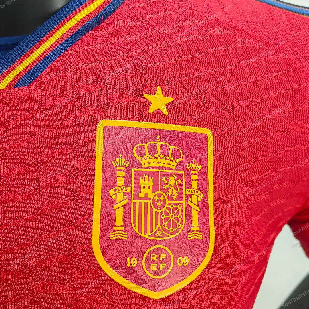 2022 FIFA World Cup Spain Home Soccer Shirt – Player Version - Detail 4