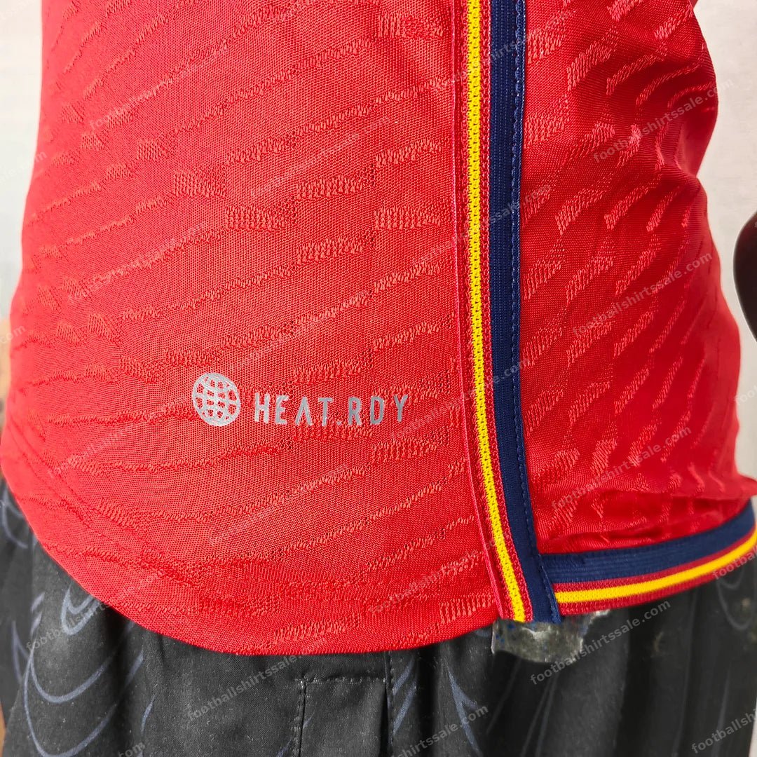 2022 FIFA World Cup Spain Home Soccer Shirt – Player Version - Detail 6