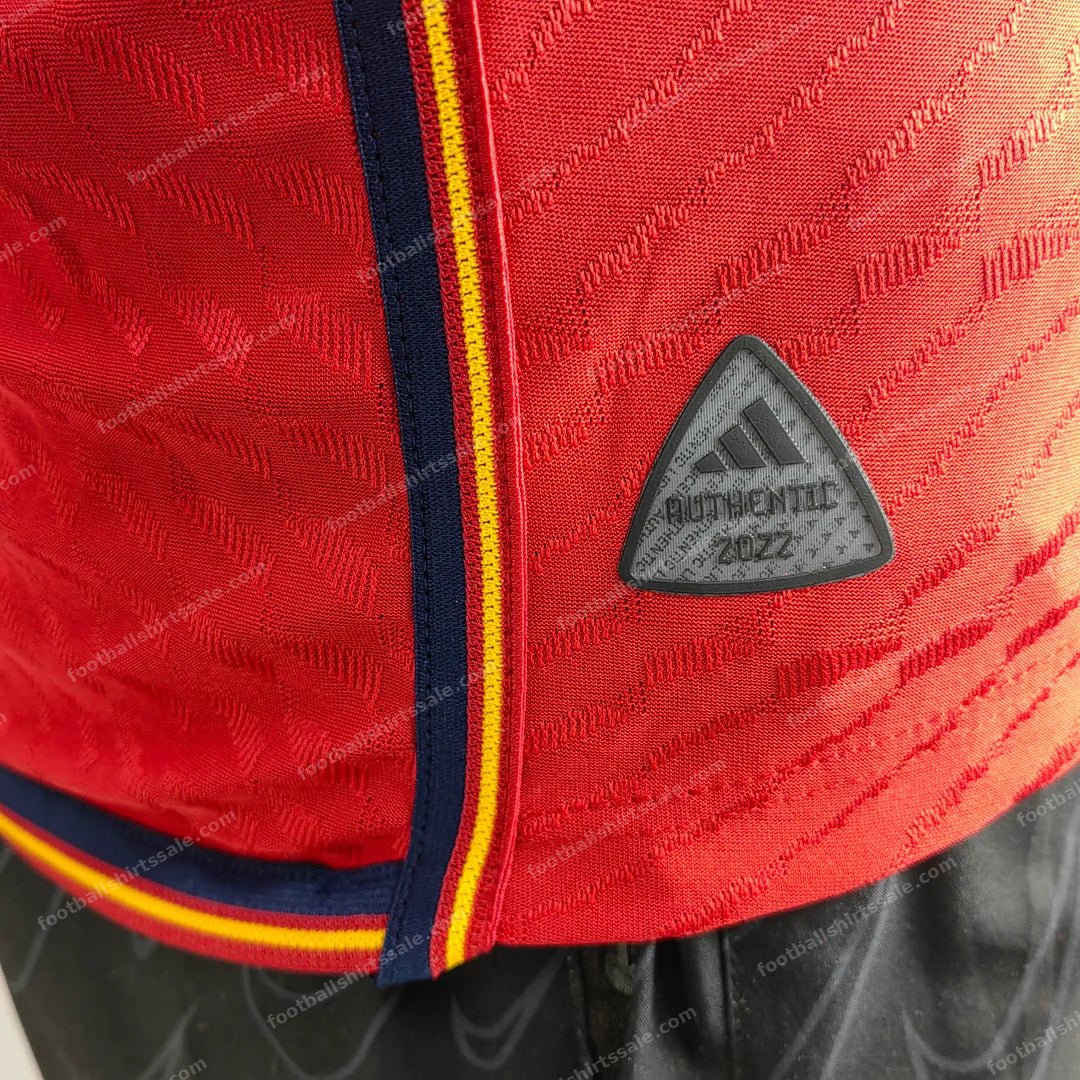 2022 FIFA World Cup Spain Home Soccer Shirt – Player Version - Detail 7
