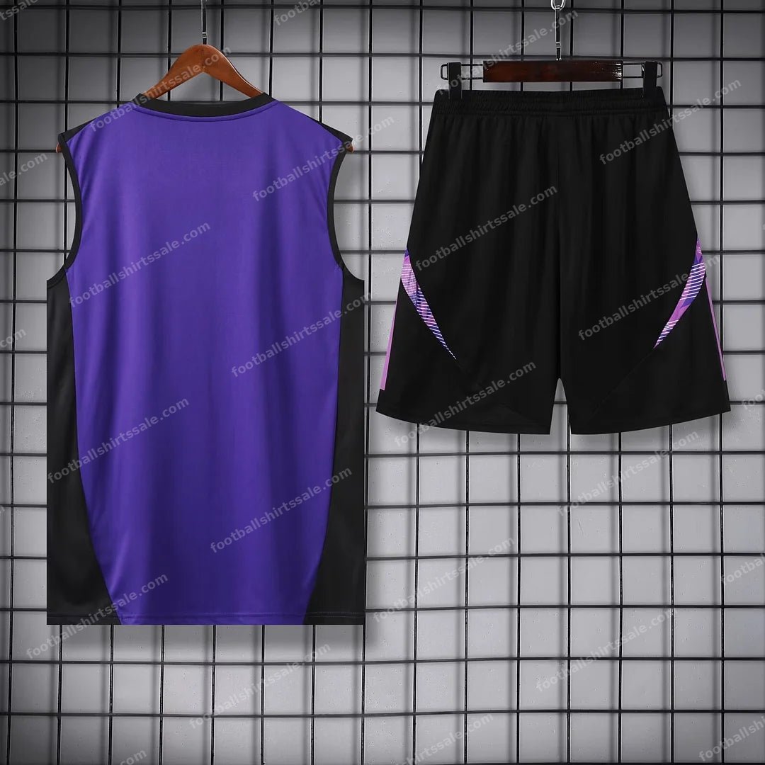 2024 Germany pre-match training Purple Jersey+Shorts 1:1 Thai Quality - Detail 1
