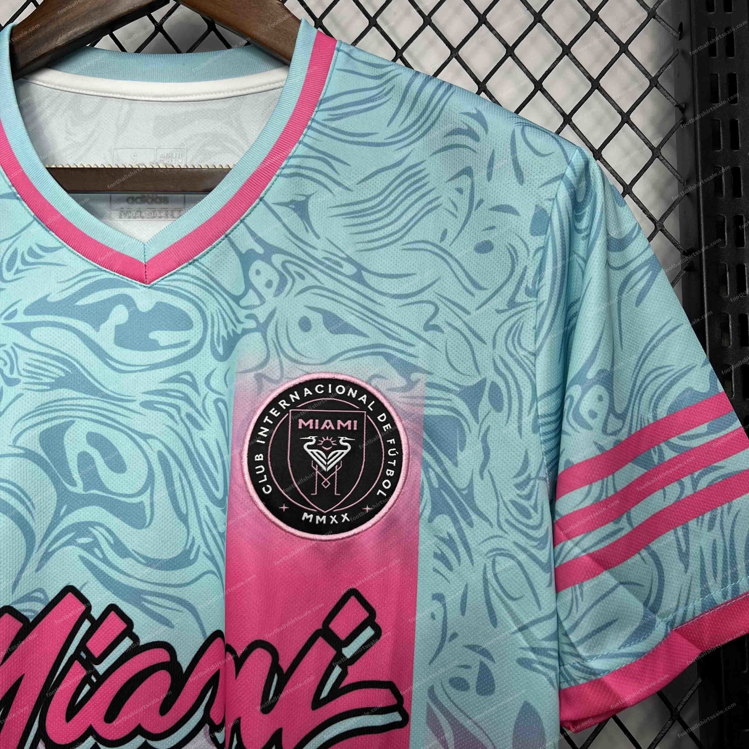 2024/2025 Inter Miami Pink Blue Special Edition Football Shirt - Detail 3