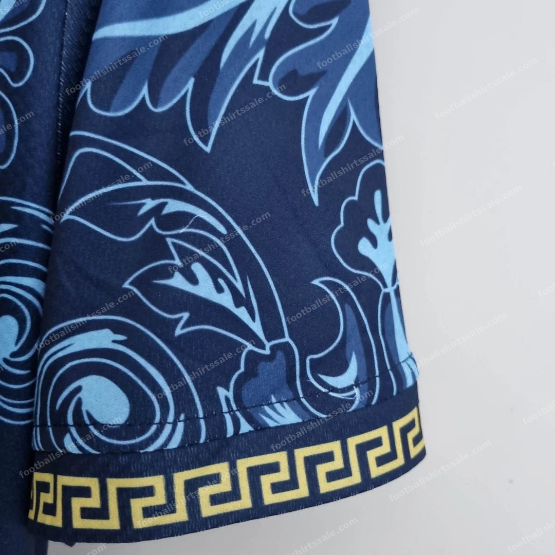 2022 Italy Commemorative Edition Blue Soccer Shirt - Detail 7