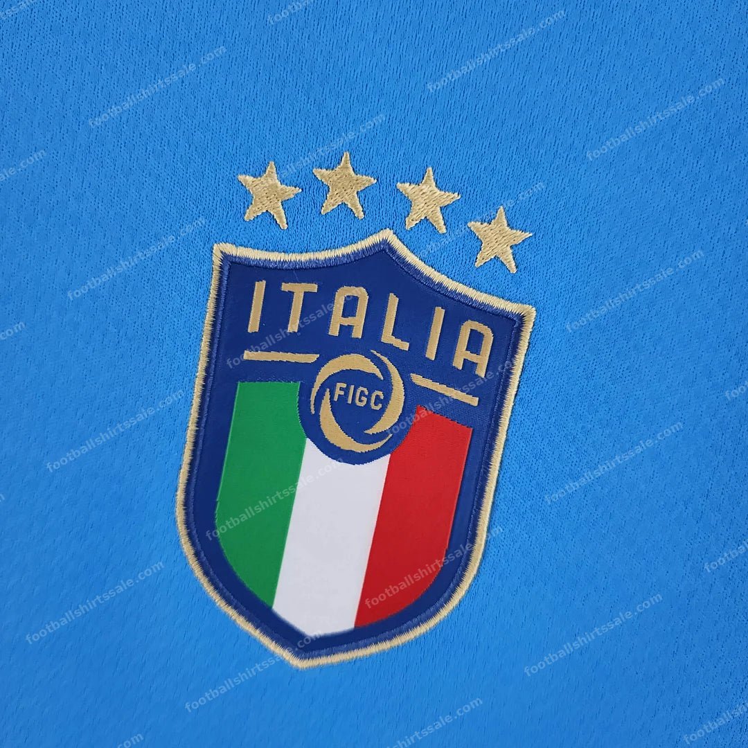 2022 Italy Home Soccer Shirt - Detail 4