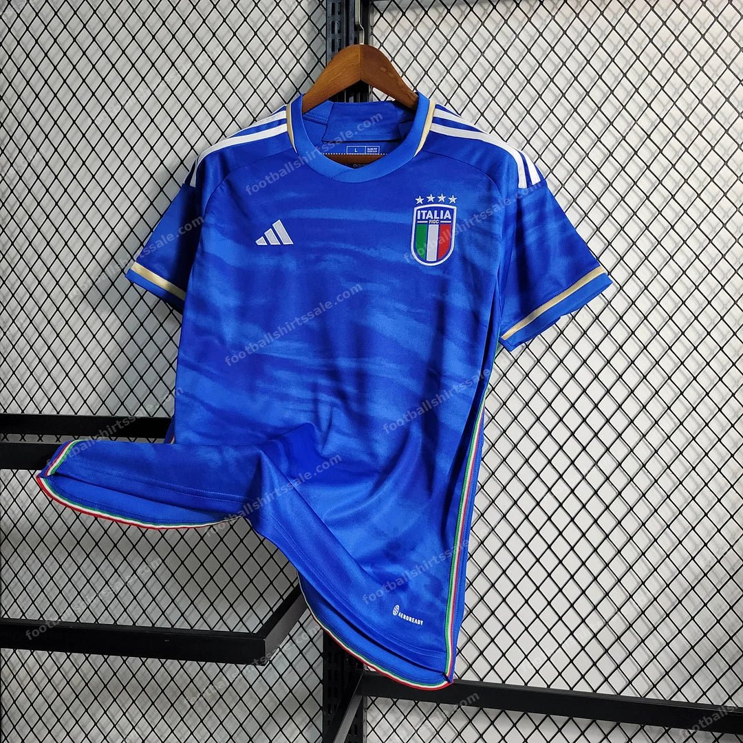 2023 Italy Home Soccer Shirt - Detail 1