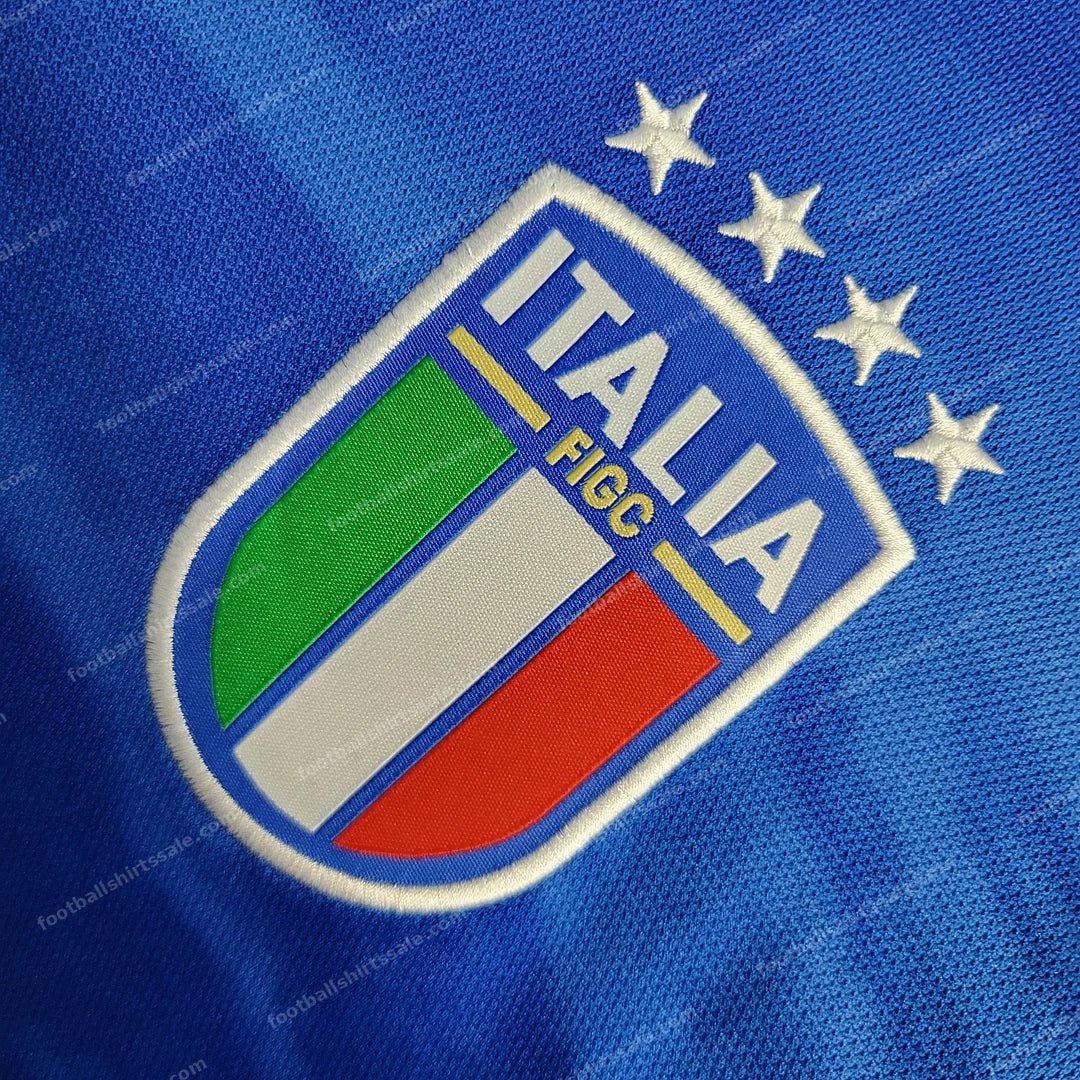 2023 Italy Home Soccer Shirt - Detail 4