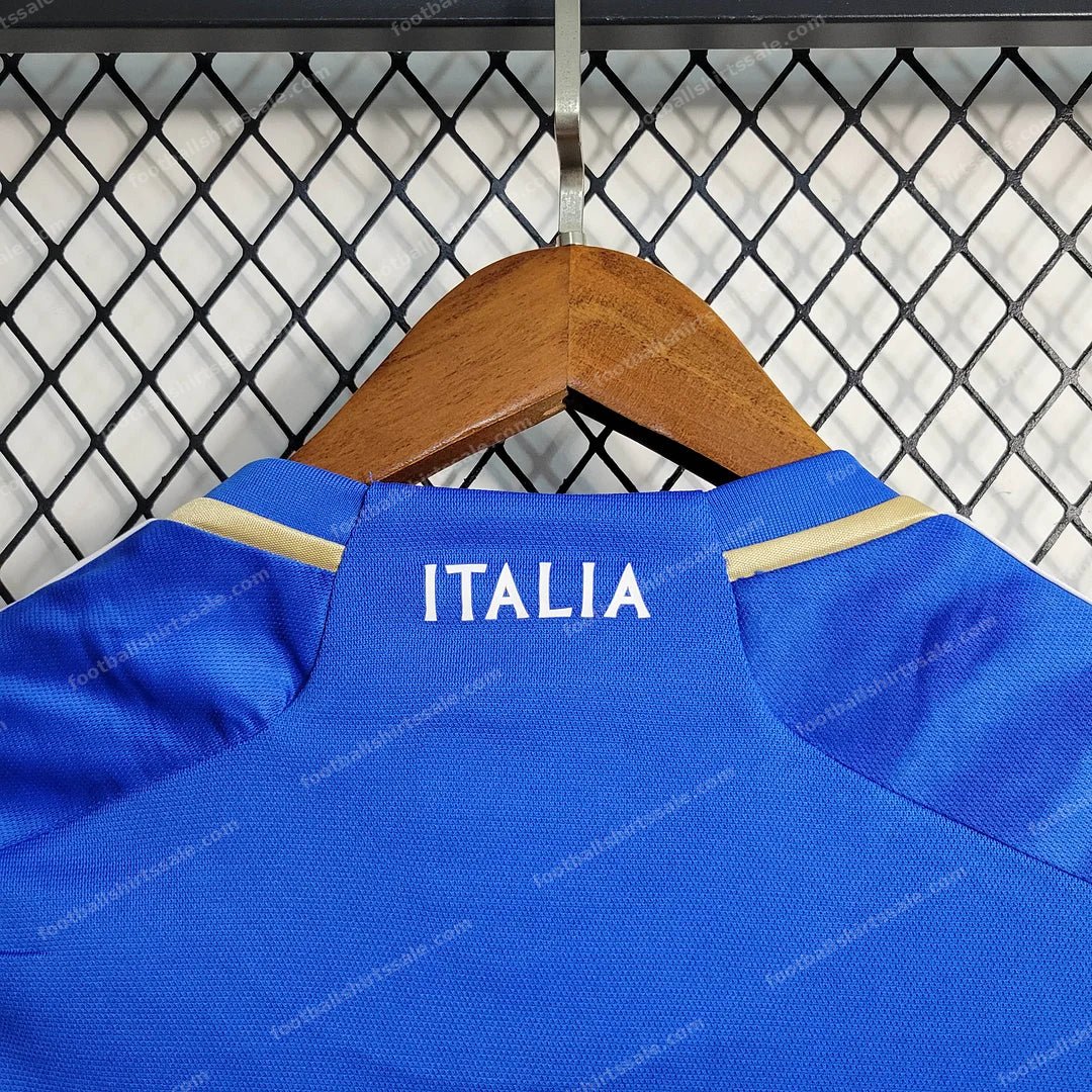 2023 Italy Home Soccer Shirt - Detail 9