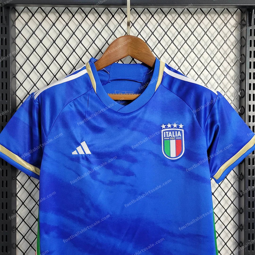 2023 Italy Home Soccer Shirt Kids Size - Detail 2