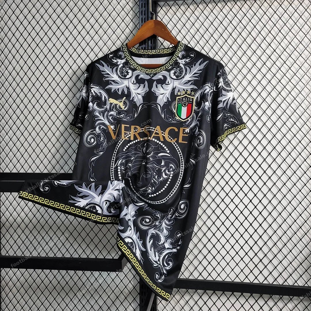 2023 Italy Special Edition Black Soccer Shirt - Detail 1