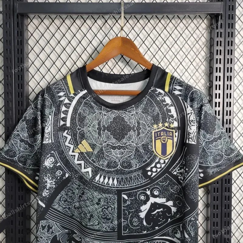 2023/2024 Italy Special Edition Black Soccer Shirt - Detail 3
