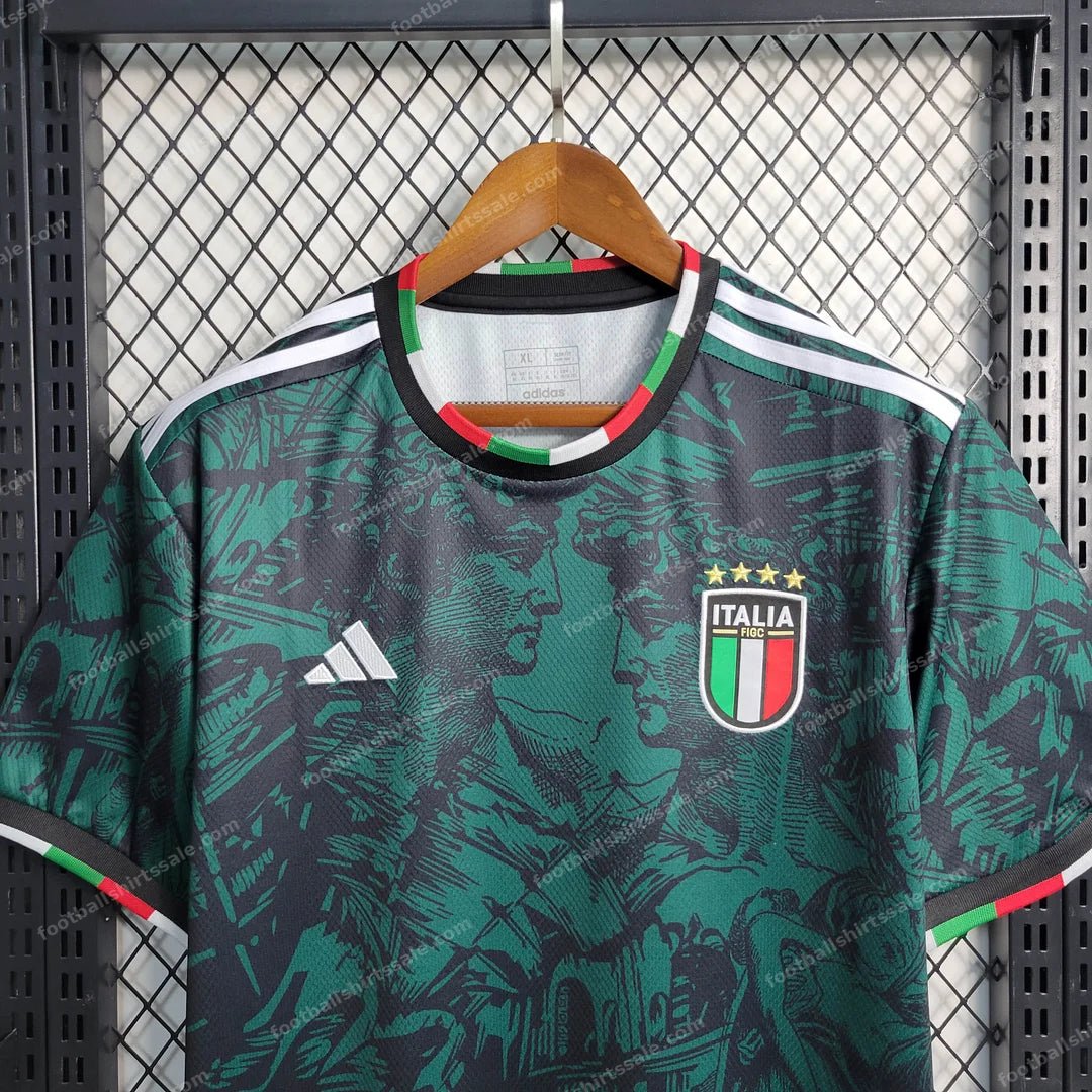 2023 Italy Special Edition Green Soccer Shirt - Detail 3