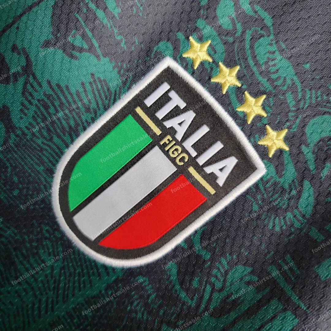 2023 Italy Special Edition Green Soccer Shirt - Detail 4