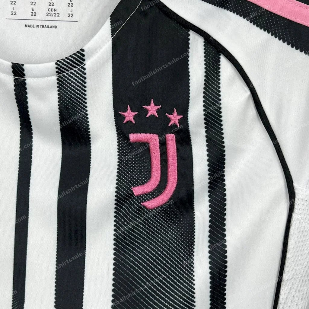 2025/2026 Juventus Home Football Shirt Kids Size - Detail 3
