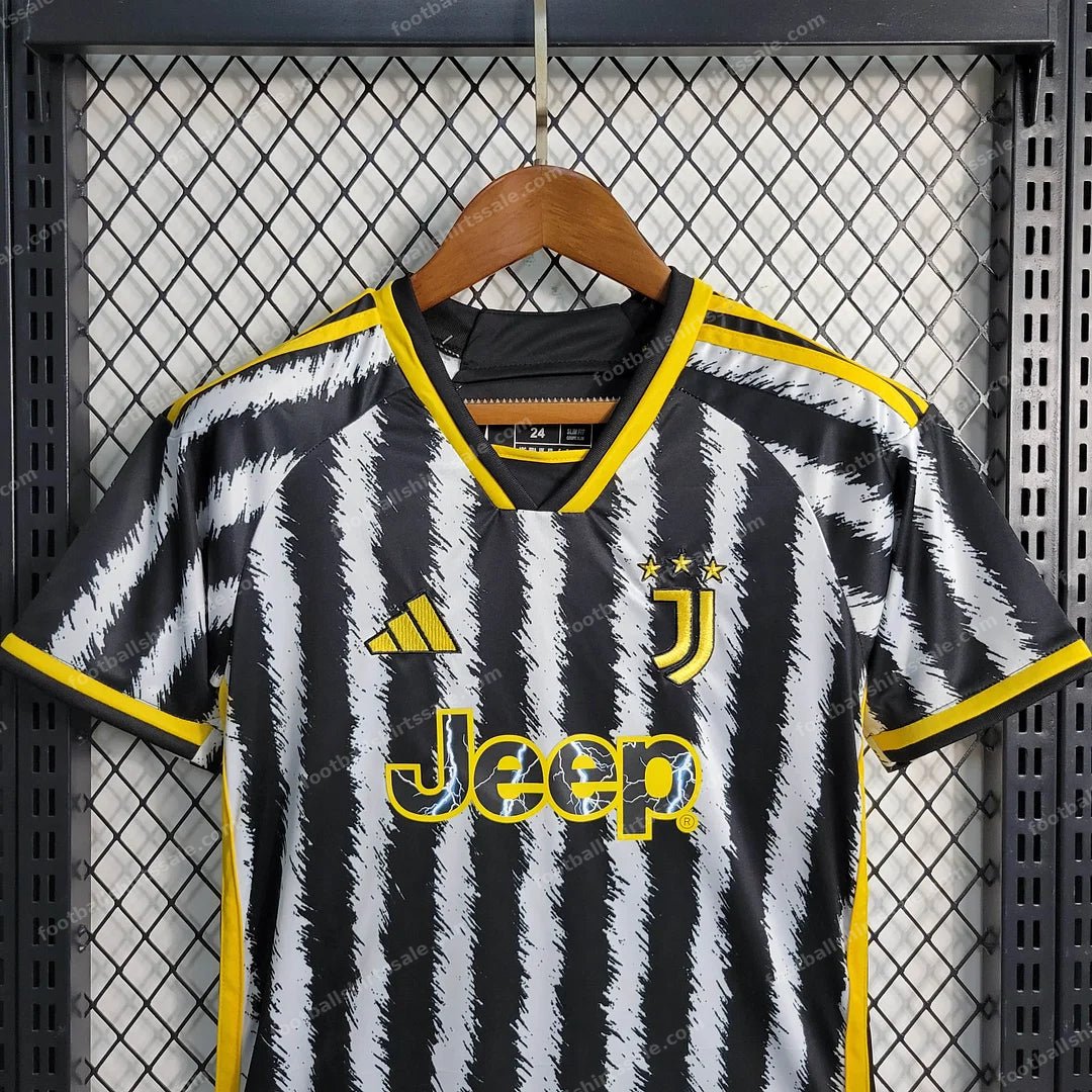 2023/2024 Juventus Home Soccer Jersey 1:1 Thai Quality Kids Size - Detail 2
