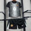 2025/2026 Kids Size Barcelona Black Goalkeeper Football Kit - Detail 6