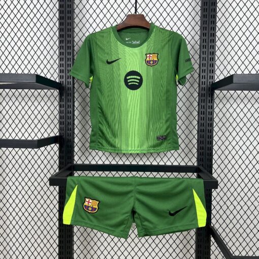 2025/2026 Kids Size Barcelona Green Goalkeeper Football Kit