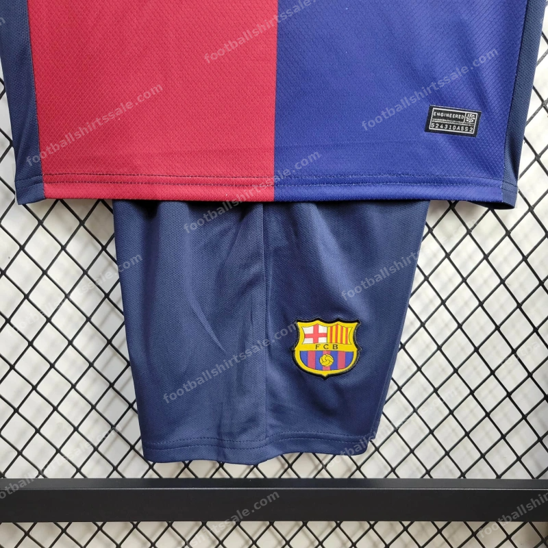 2024/2025 Kids Size Barcelona Home Football Shirt 1:1 Thai Quality - Detail 4