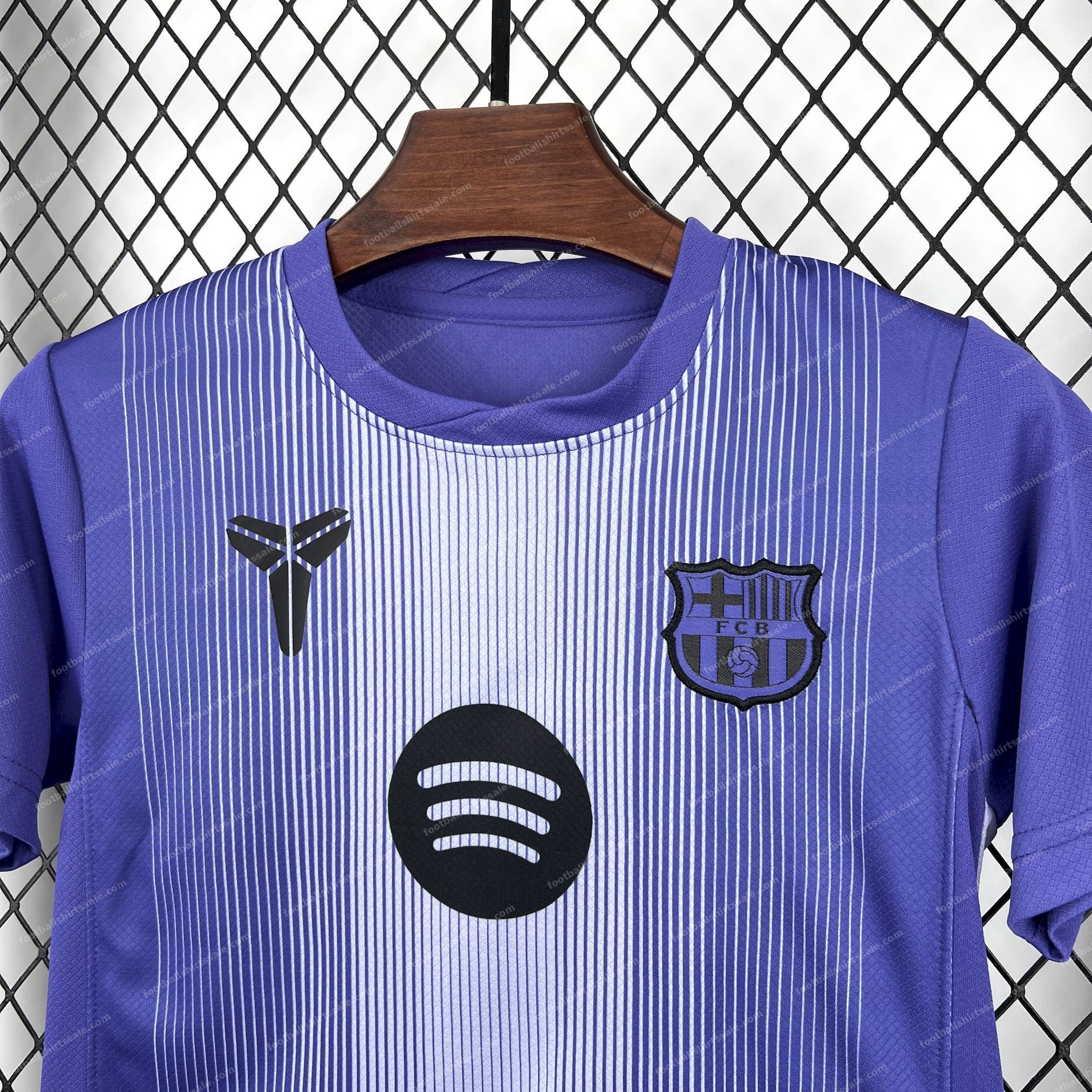 2025/2026 Kids Size Barcelona Purple Goalkeeper Football Kit - Detail 5