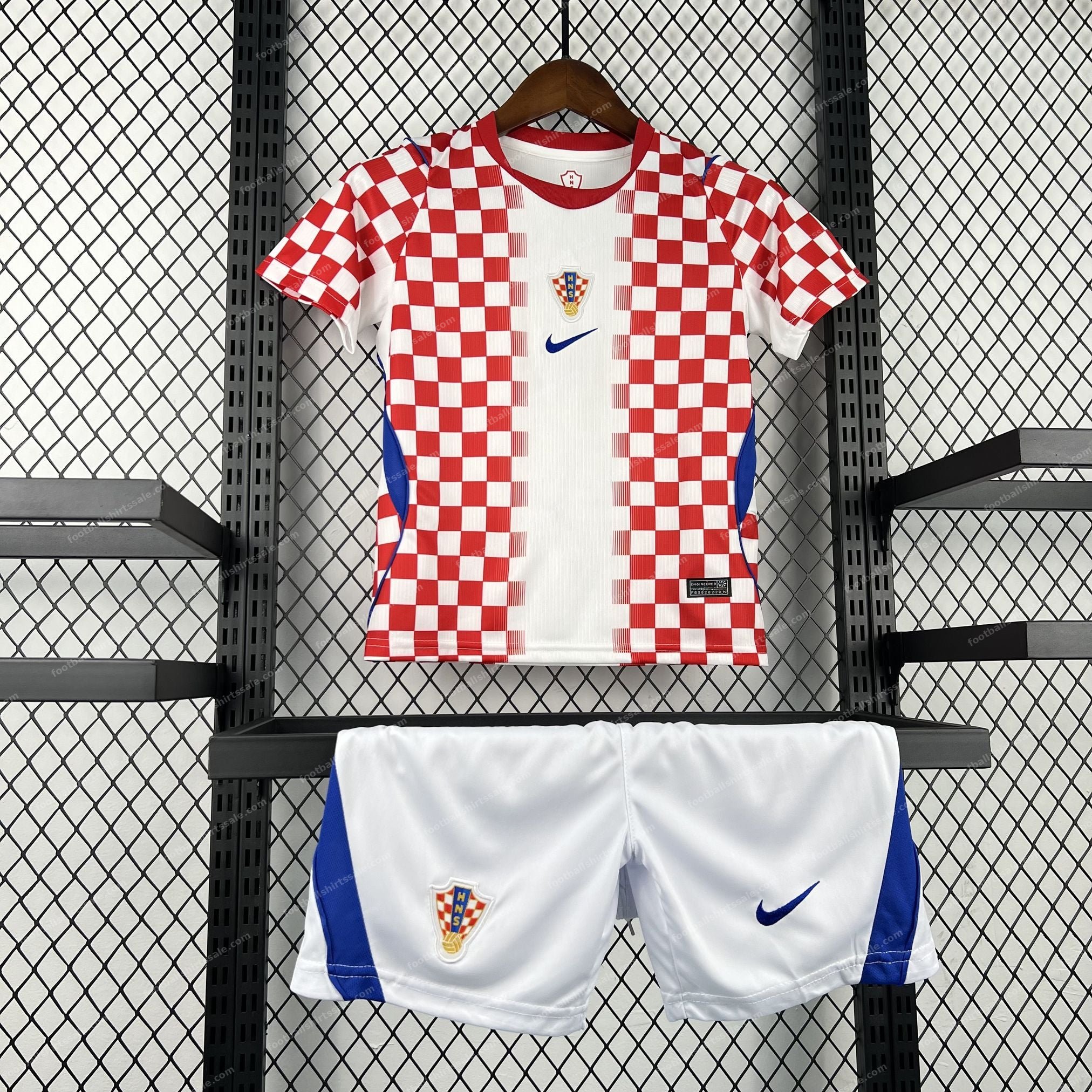 2026 Kids Size Croatia Home Football Shirt - Detail 5