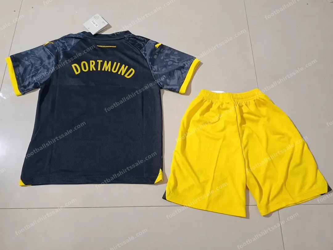 2023/2024 Kids Size Dortmund Away Football Shirt - Detail 1
