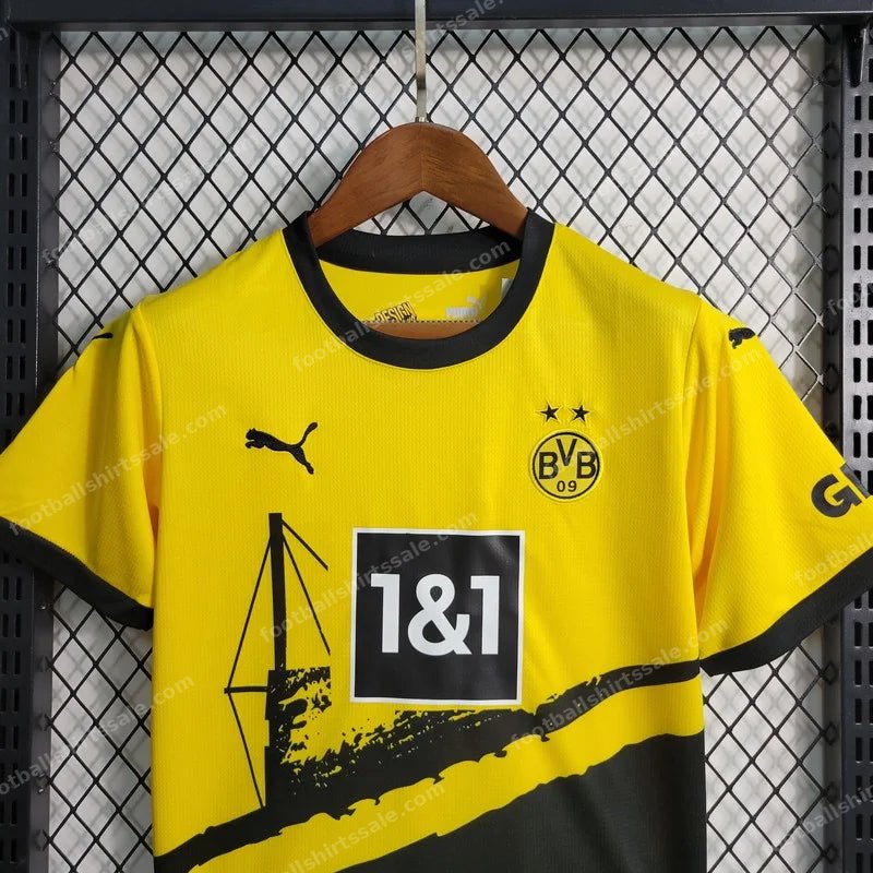 2023/2024 Kids Size Dortmund Home Football Shirt - Detail 2