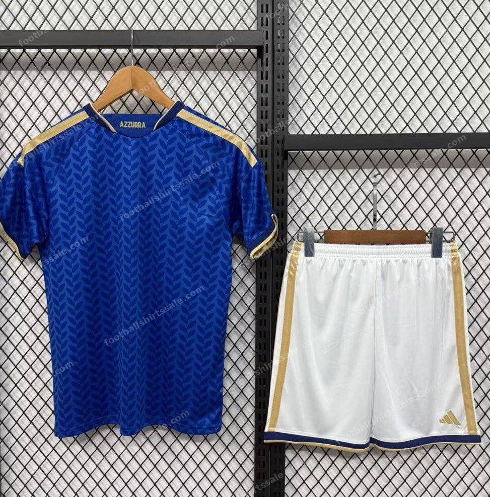2026 Kids Size Italy Home Football Shirt - Detail 1