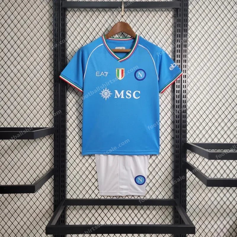 2023/2024 Kids Size Napoli Home Soccer Jersey 1:1 Thai Quality