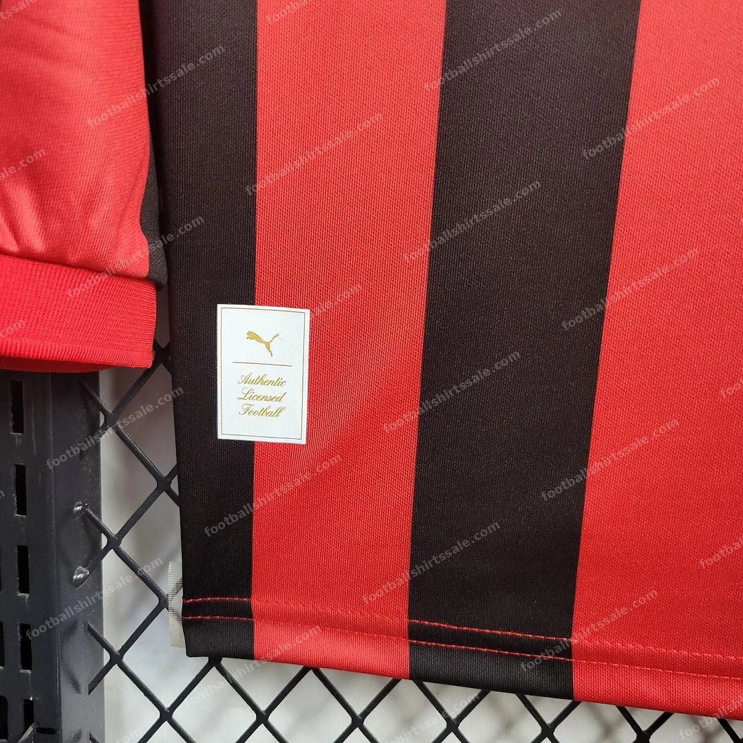 2024/2025 Long Sleeve AC Milan 125th Anniversary Football Shirt - Detail 3