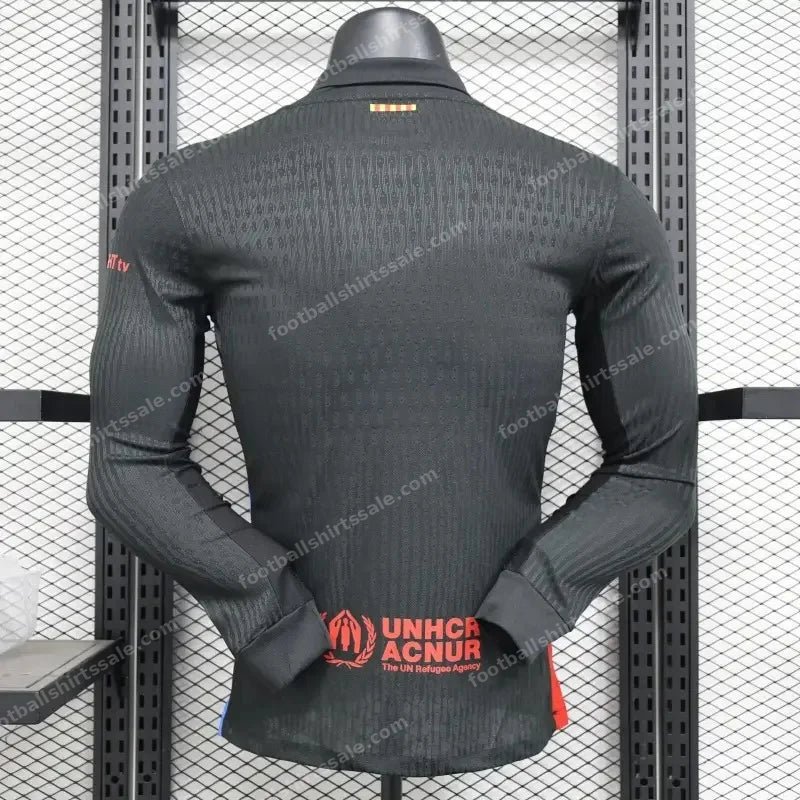 2024/2025 Long Sleeve Player Version Barcelona Away Jersey 1:1 Thai Quality - Detail 1