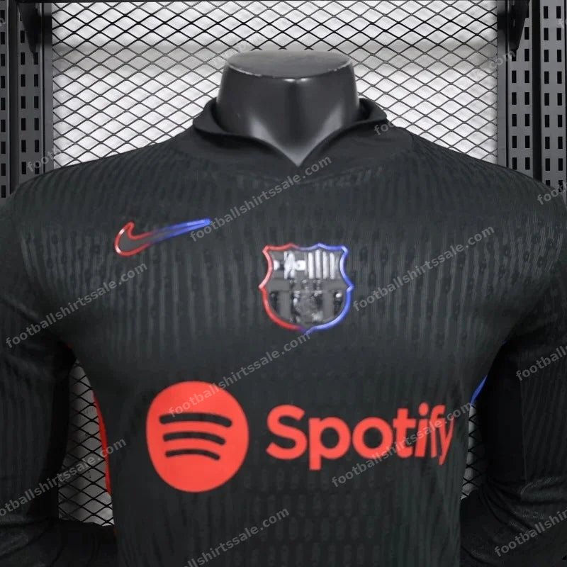 2024/2025 Long Sleeve Player Version Barcelona Away Jersey 1:1 Thai Quality - Detail 2