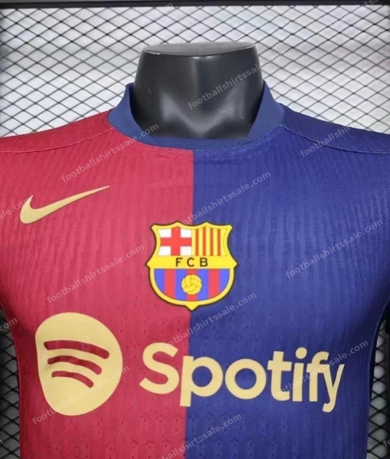2024/2025 Long Sleeve Player Version Barcelona Home Jersey 1:1 Thai Quality - Detail 2