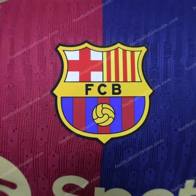 2024/2025 Long Sleeve Player Version Barcelona Home Jersey 1:1 Thai Quality - Detail 3