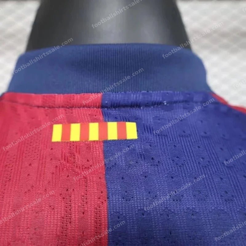 2024/2025 Long Sleeve Player Version Barcelona Home Jersey 1:1 Thai Quality - Detail 4