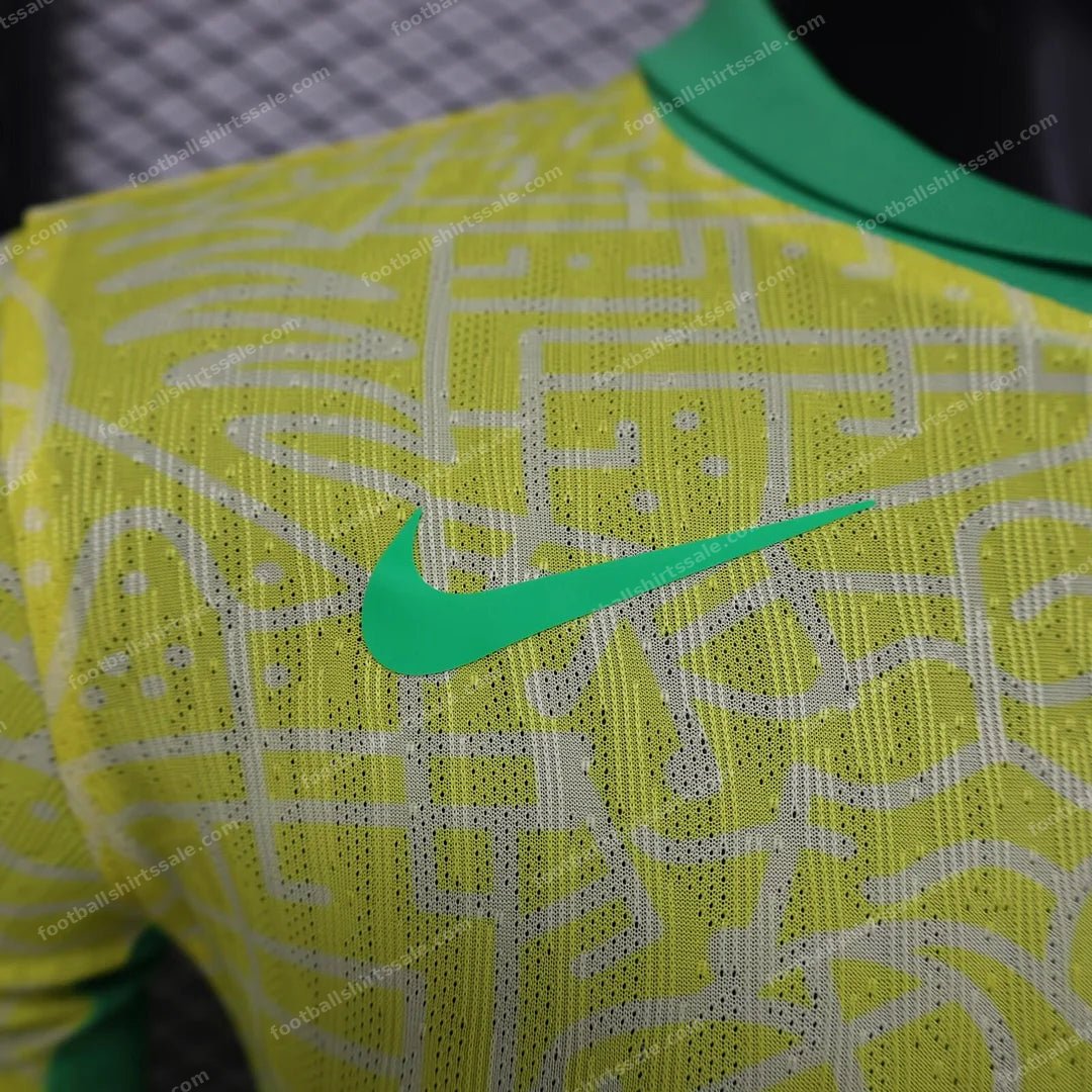 2024 Long Sleeve Player Version Brazil Home Football Shirt 1:1 Thai Quality - Detail 3
