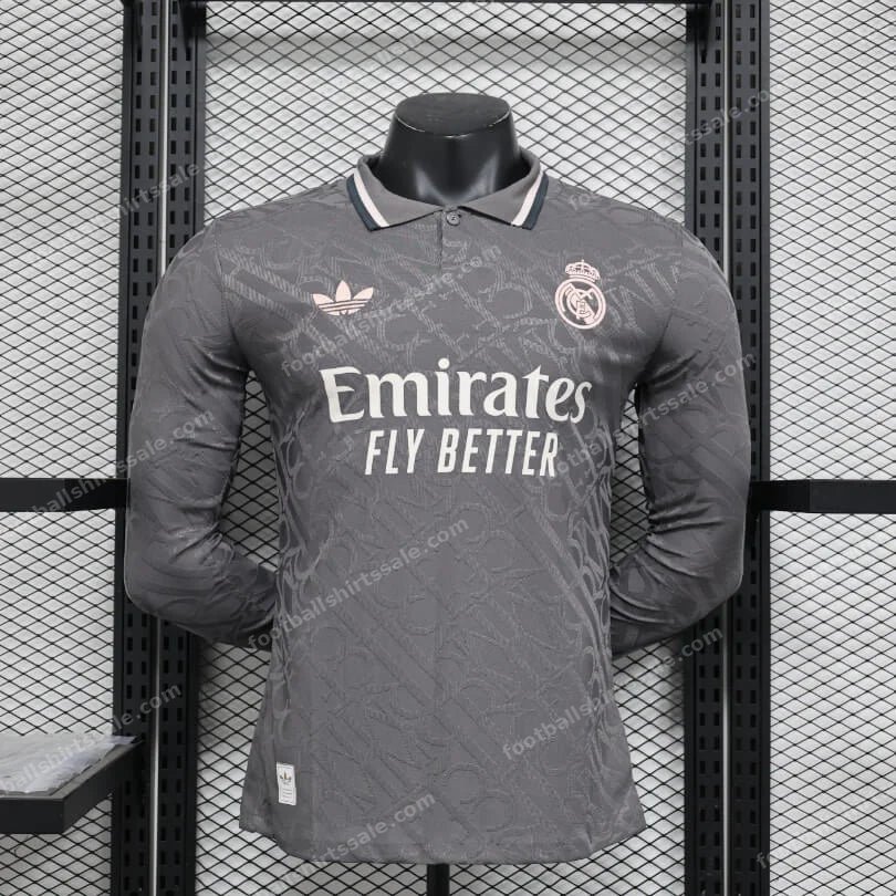 2024/2025 Long Sleeve Player Version Real Madrid Third Away Football Shirt 1:1 Thai Quality
