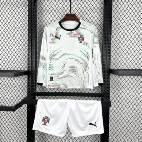 2025 Long Sleeve Portugal Away Football Shirt Kids Size