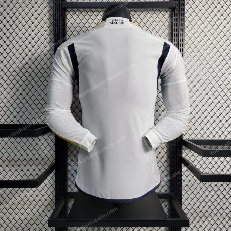 2023/2024 Long Sleeve Real Madrid Home Football Shirt - Detail 1