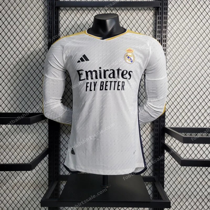 2023/2024 Long Sleeve Real Madrid Home Football Shirt
