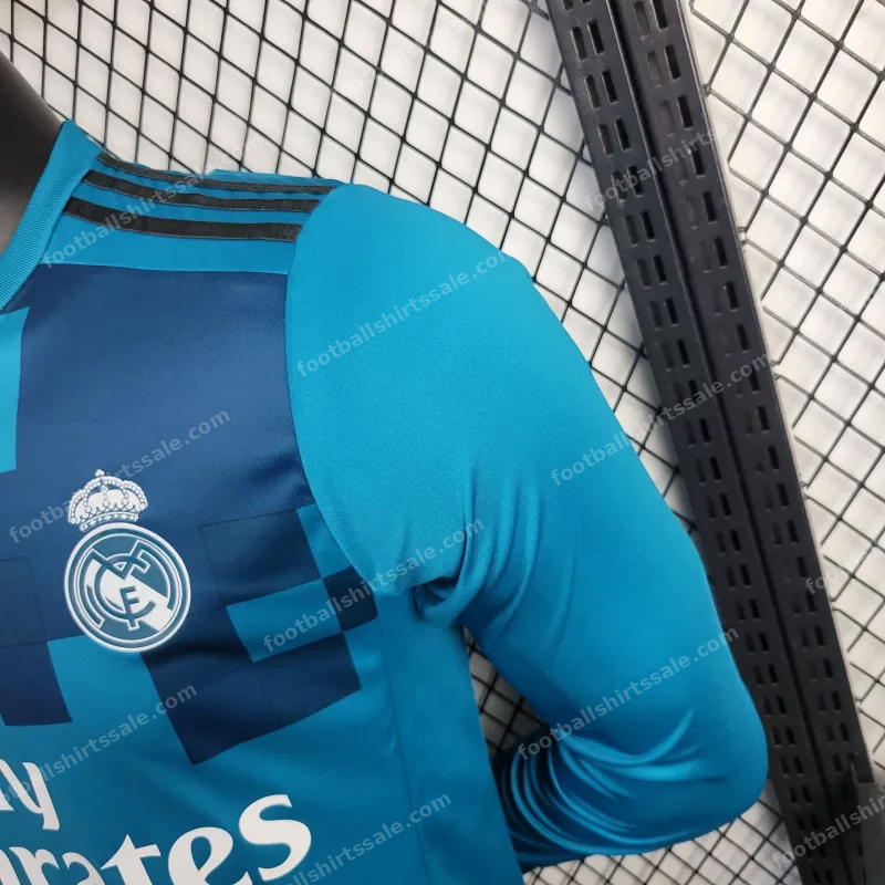 2017/2018 Long Sleeve Retro Real Madrid Third Away Football Shirt 1:1 Thai Quality - Detail 4
